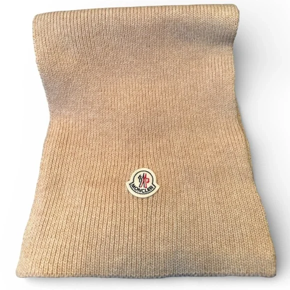 Moncler Tan Rabbit Hair Knit Scarf - Picture 2 of 4